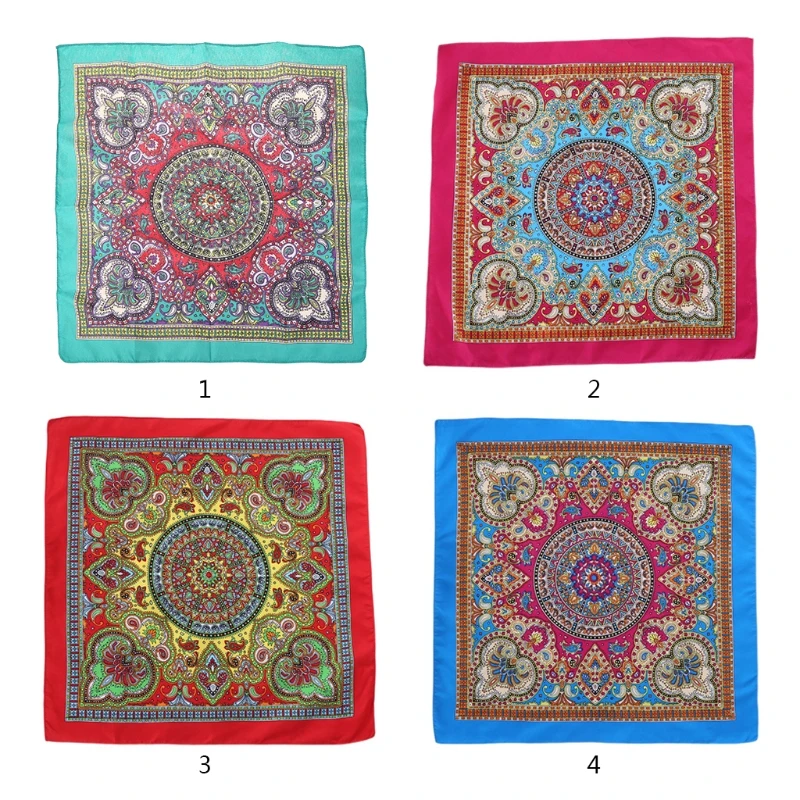 Ethnic Bandana Colorful Paisley Floral Square Scarf Cycling Dancing Headwrap Dropship