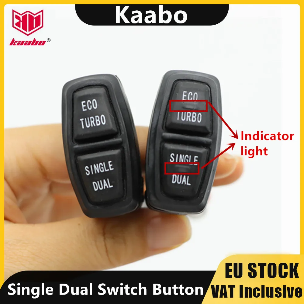 Original Single Dual Switch Multifunction Button ECO TURBO for Kaabo Mantis 8/10 Wolf King GT Pro Scooter with Indicator Light