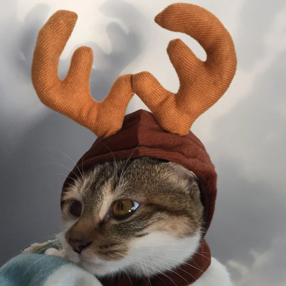 

Deer Antler Hat Elk Appearance Pet Costume Antlers Christmas Dog Accessories Perfect Gift for Pets Soft and Comfortable