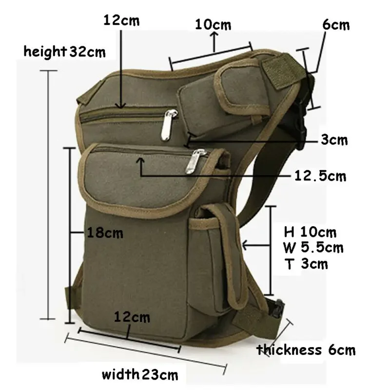 Tactical Shoulder Waist Fanny Pack Pouch Bum Bag Camping Hiking Outdoor Tactical Multifunctional Leg Bag Sports Bags