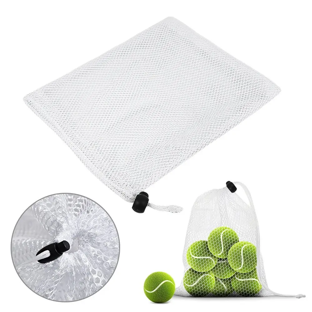 Travel Nylon Home Storage Bag Stuff Sack Mesh Drawstring Bag ถุงซักผ้า