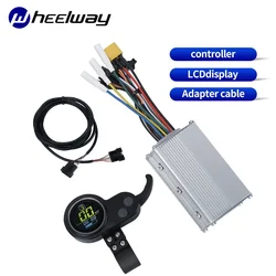 Electric Scooter Controller with LCD Panel, Brushless, Sine Wave Bicycle Throttle Kit, 6 Pin Plug Controller, 36V, 48V, 52V, 60V