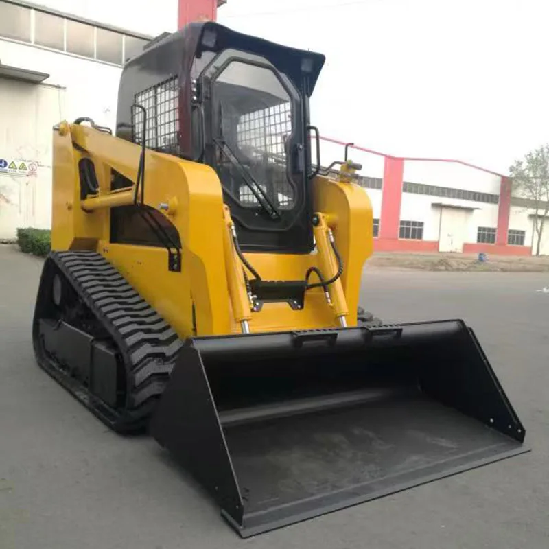 Rated  Load 1050Kg 73Hp Big Diesel Power Cabin Tracked Skid Steer Loader Hts60 Crawler Front Loader