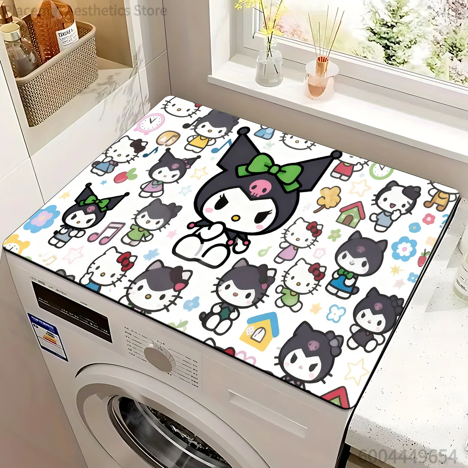 Beautiful Hello Kitty Coffee Machine Mat, Sanrio Hot Item, Trendy New Product, Kitchen Drying Mat, Bedside Mat, Oven Mat, Refri