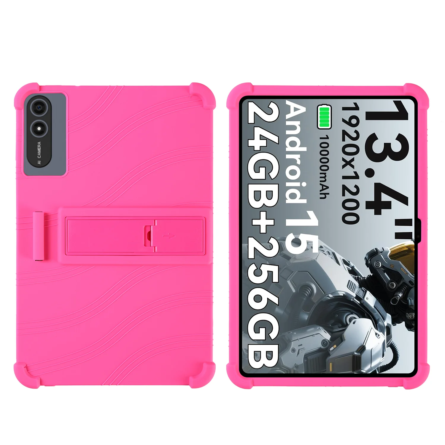 For FIRYMID G99 Tablet 13.4-inch Tablet Case Kids-Friendly Soft Silicone Adjustable Stand Cover Protective Sleeve