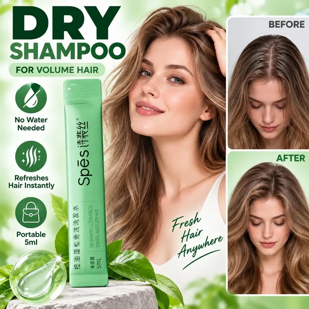 1/3 Packs Dry Shampoo Gel, 24-hour Oil Control Volumizing Hair Refresher, Leave-In Dry Shampoo Volumizing Cream, No need to Wash