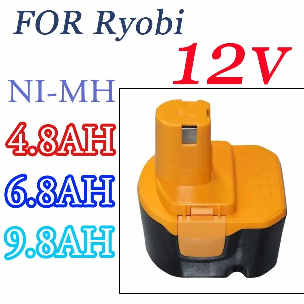 

for Ryobi 12V 4800mAh 6800mAh 9800mAh Power tool Battery Replacement B-8286 BPT1025 RY-1204 1400143 1400652 1400670 440000