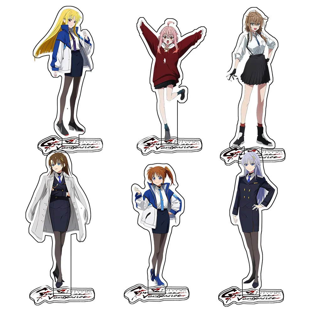 Mahou Shoujo Lyrical Nanoha EXCEEDS: Gun Blaze Vengeance 15cm Acrylic Stand Keychain Fate Testarossa Desk Decor Gift