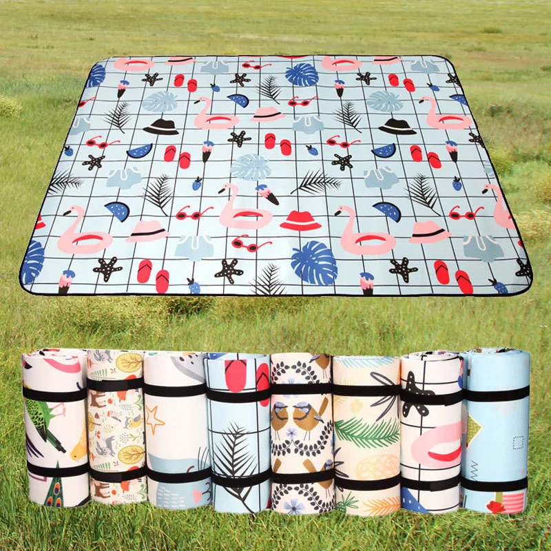 4 Sizes Folding Camping Mat Wterproof Thickened Picnic Mat Beach Pad Children's Playing Mat Tent Moistureproof Sleeping Blanket