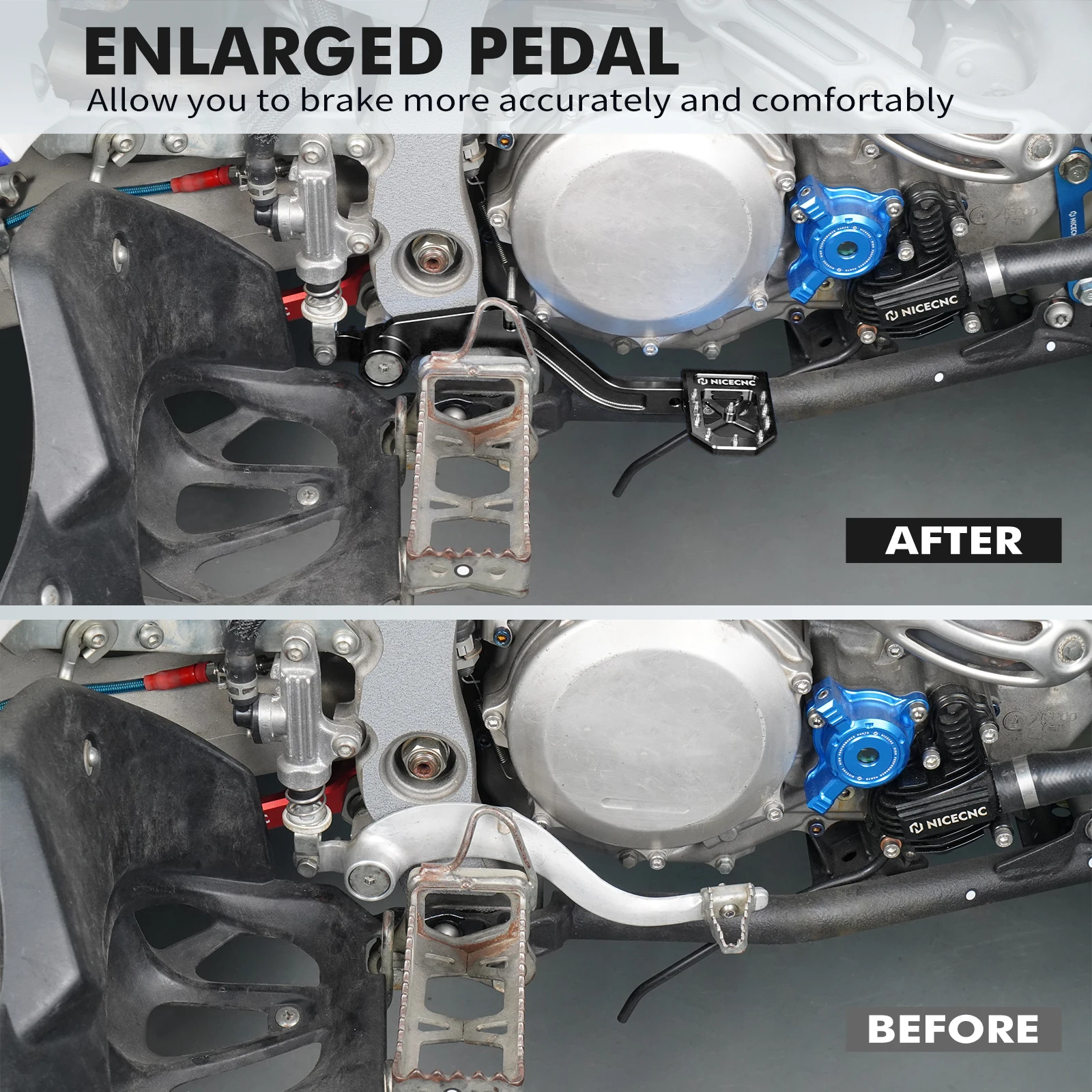 Dźwignia pedału hamulca tylnego NICECNC do Yamaha YFZ450 2017 YFZ450R 2009-2022 YFZ450X YFZ450RSE Special Edition, wykonana z aluminium, obrabiana CNC
