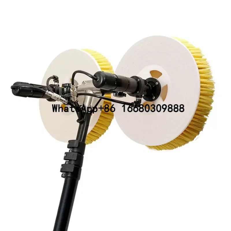 

Rotary Double Head Solar Panel Cleaning Brush Set Includes Spare Parts Boxes Essential Accessories for Optimal Solar Panel