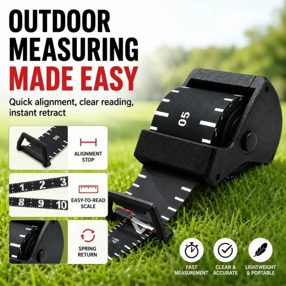 Outdoor Pvc Material Automatic Shrinkable Luya Tape Measure Fishing Gear Portable Fishing Compact Luya Measuring Fish Ruler