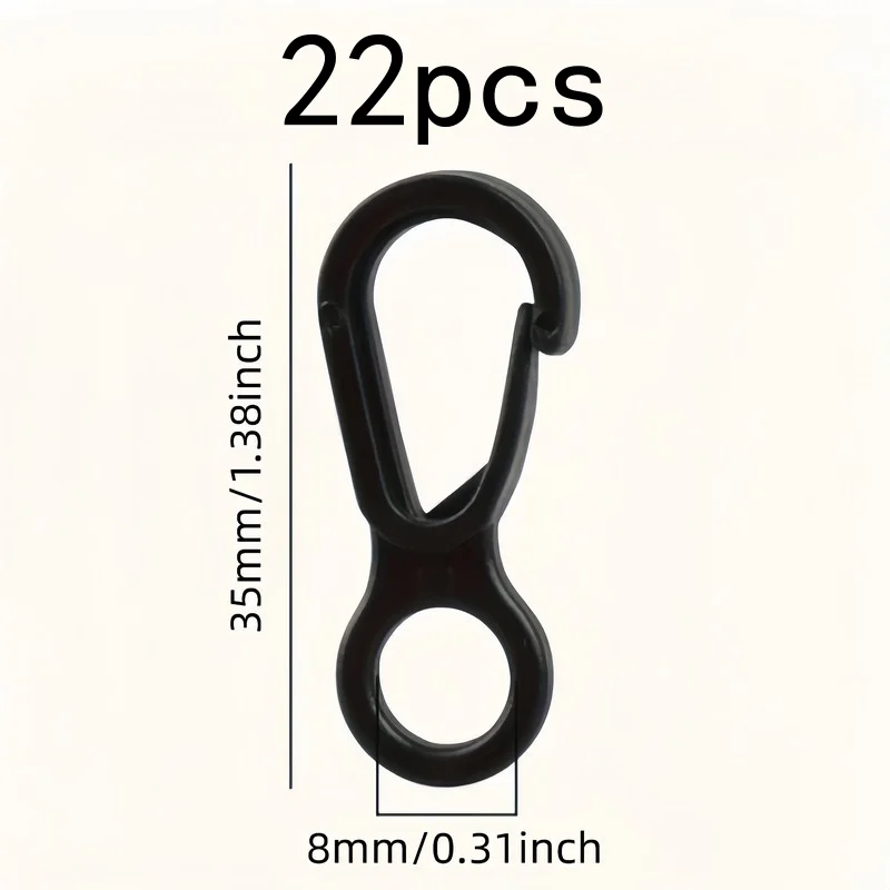 22 pcs Snap Hooks, Durable and Versatile, for Camping, Keychains, Backpacks and Daily Home Use, Easy to Install