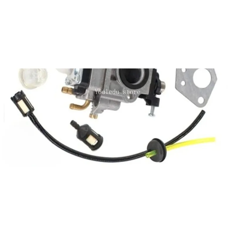 

Подходит для карбюратора MP15 15 мм 1E40-5 43cc 49cc 52cc, масляного стакана, бумажных прокладок, деталей двигателя