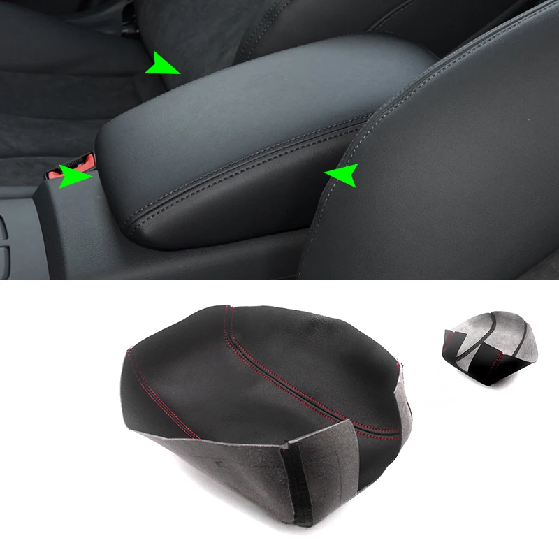 For Audi A3 2017 2018 Microfiber Leather Car Interior Center Control Armrest Box Cover Sticker Trim Accessories