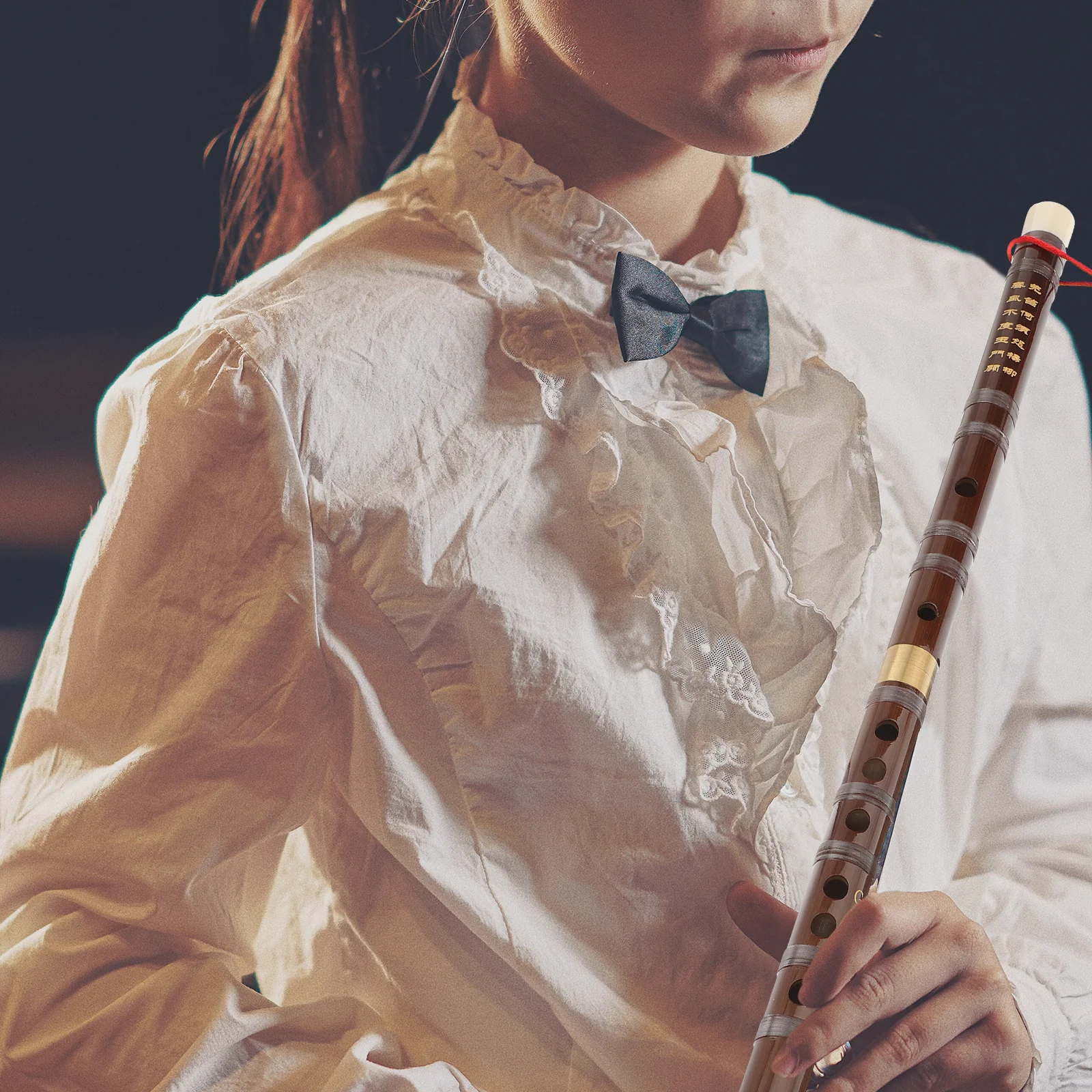 مزمار الخيزران Fife الناي اليدوية آلة موسيقية صينية تقليدية ديكور المنزل لوازم الحفلات للمبتدئين