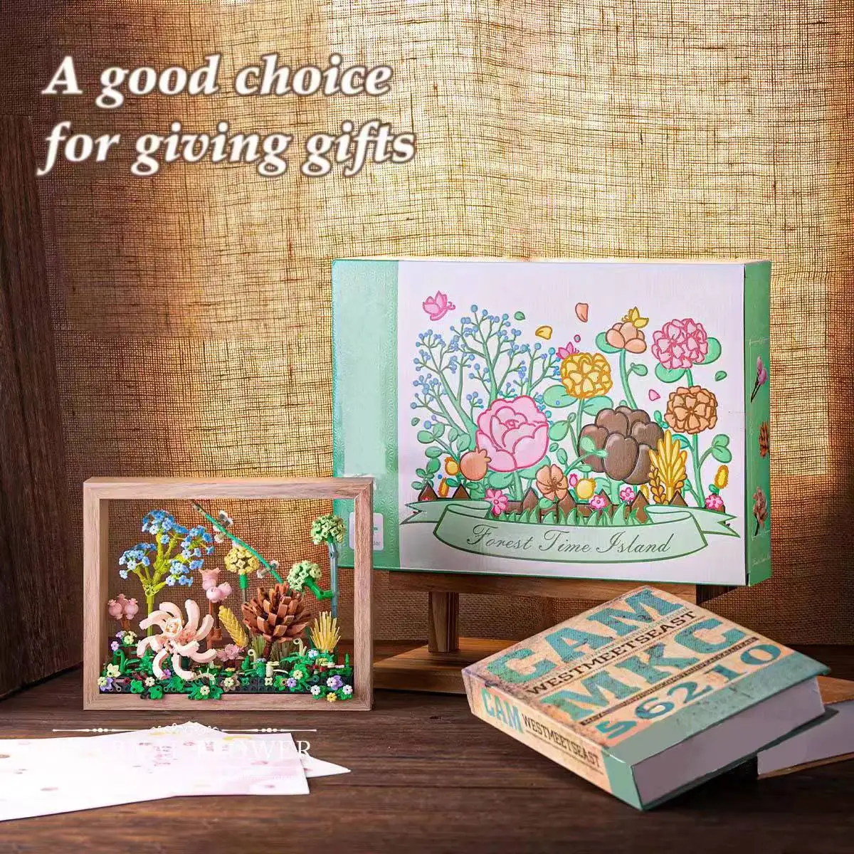 

Creative Flower Frame Building Blocks Set DIY Artificial Floral Sculpture Micro Bricks Model Home Office Decoration Holiday Gift