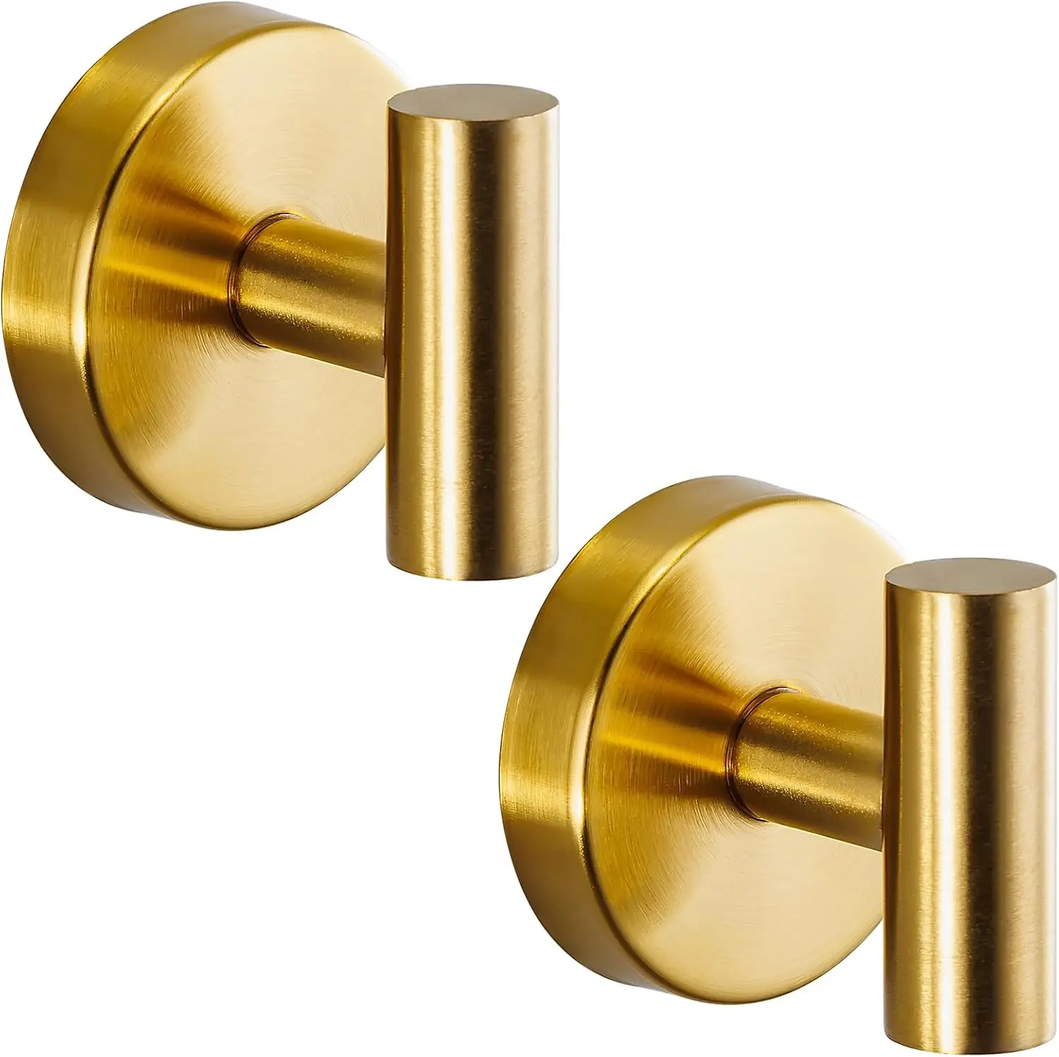 

Многоразовые крючки на присосках для душа, полотенец и многого другого — крепление без сверления на гладких поверхностях (матовое золото)