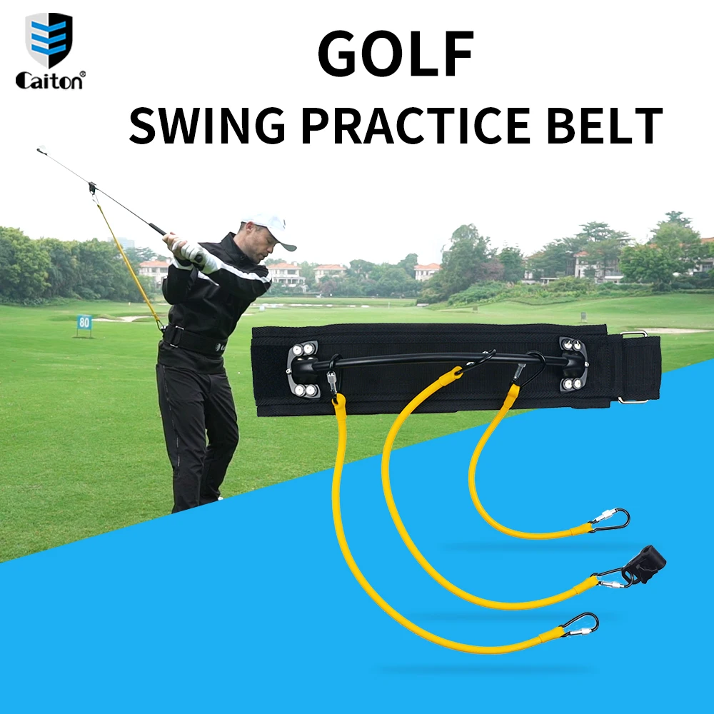 

Caiton 1pc Golf Swing Trainer - Resistance Belt and Club Attachment - Long and Smooth Backswing for All Golfers