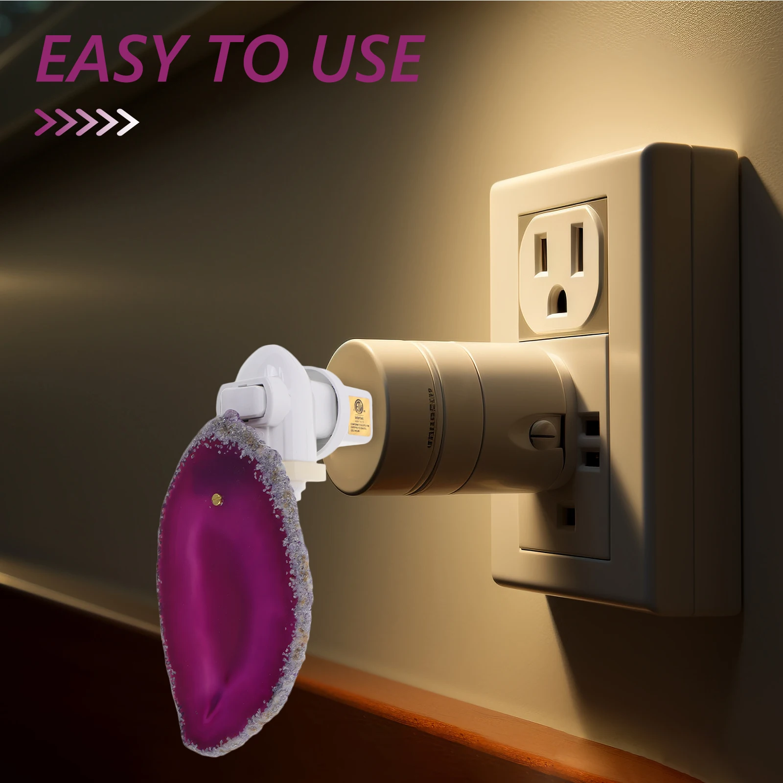 

Natural Agate Slice Lamp Night Light Decorative Atmosphere Creative Bedroom Ornament Plug In Elegant Small Plug Unique