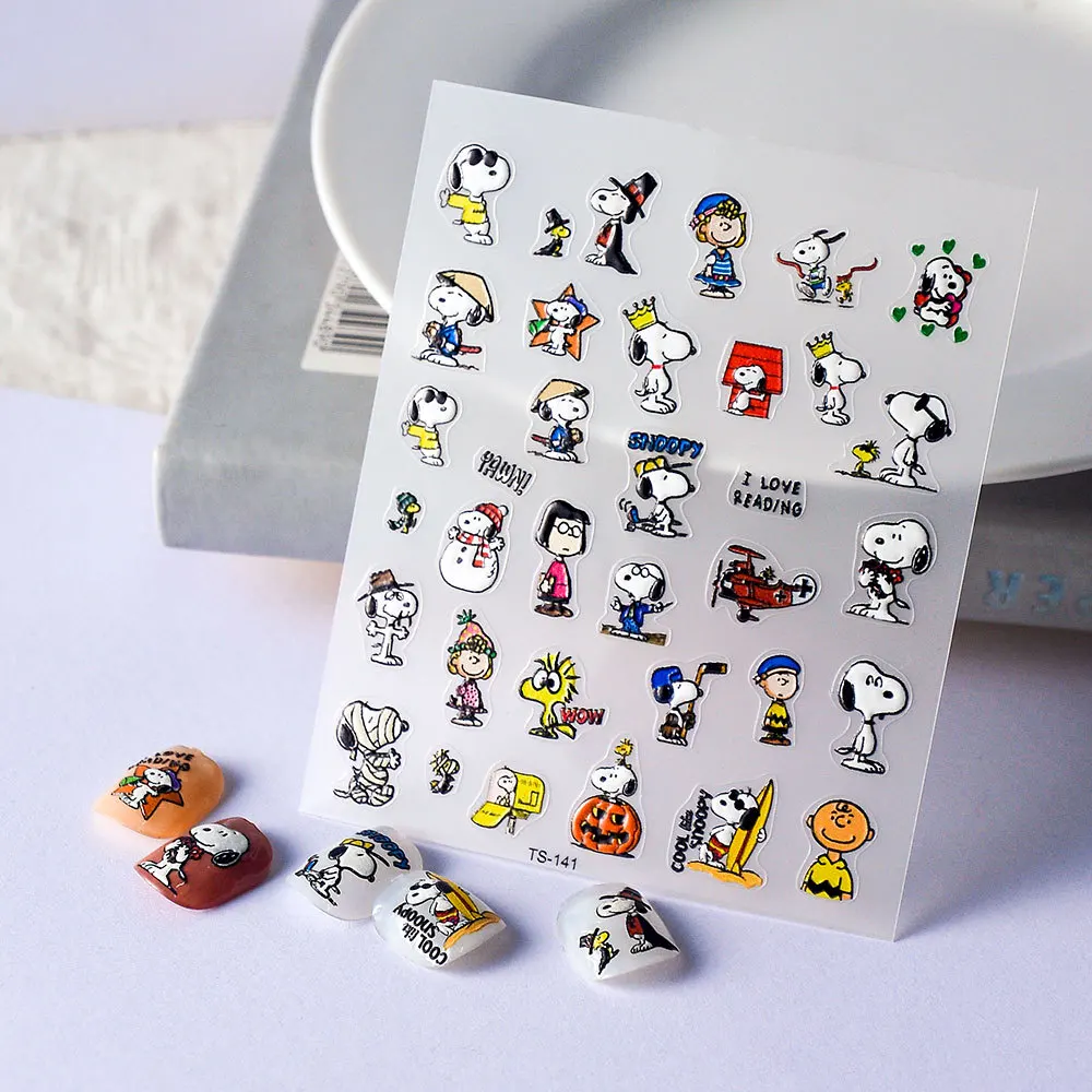 Snoopy Cartoon Nail Stickers Animation Nail Art Decoration Cute Waterproof Stickers Nail Art Decals