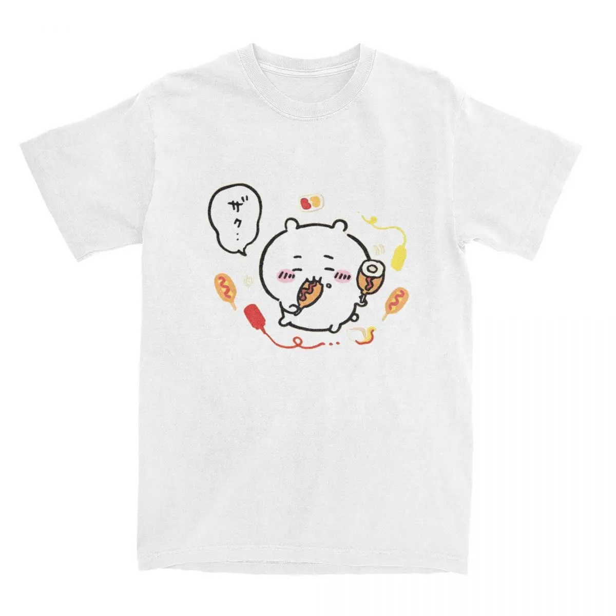 أنيمي تشيكاوا تي شيرت اليابان Mniniso Harajuku تي شيرت قصير الأكمام Y2K متعة القمم الصيف القطن Crewneck المتضخم تيز