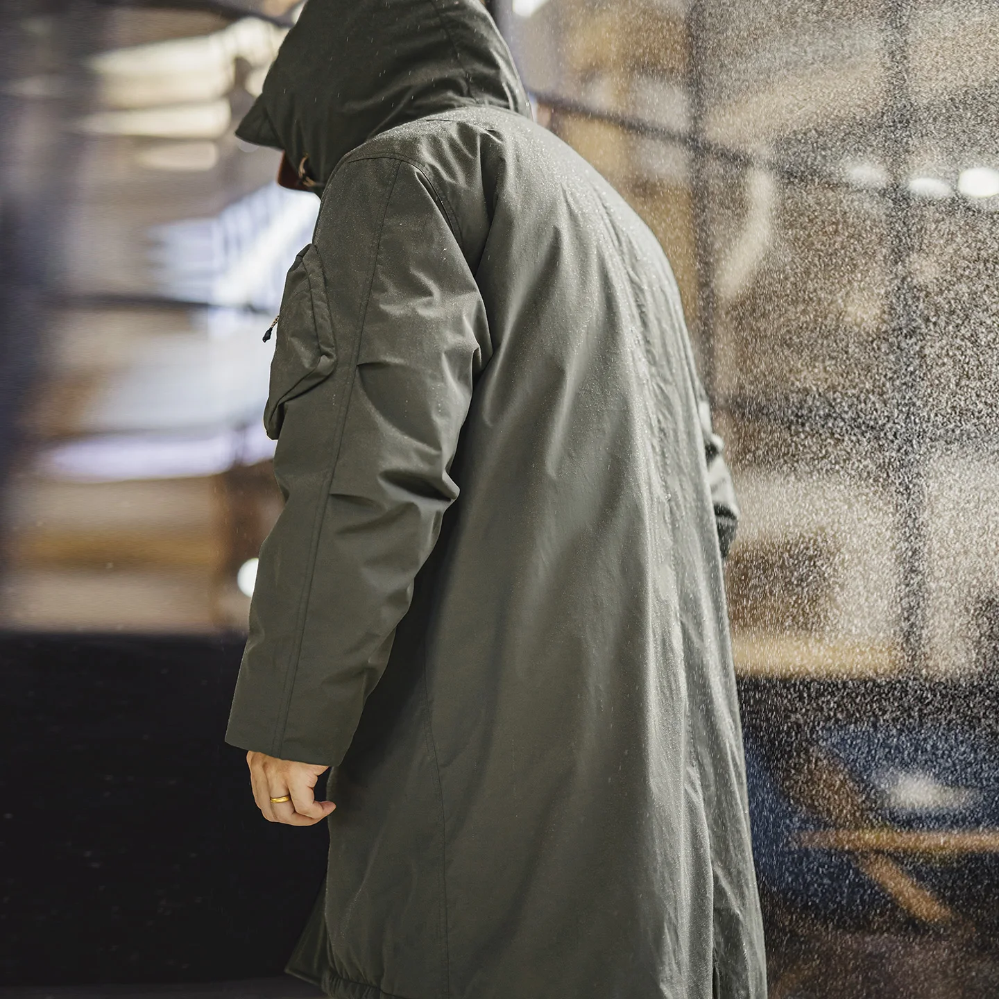 Maden Vintage الرجال M-51 ذيل السمكة سترة منتصف طول الأبيض بطة أسفل ملء سترة مقاومة للماء معطف خندق دافئ لفصل الشتاء #3