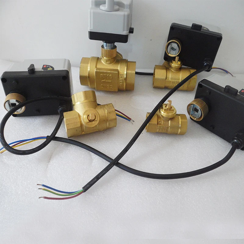

Electric actuator brass motorized ball valve AC220V DC12V-24V 3-wire 2-control 3-way T type electric actuator with manual switch
