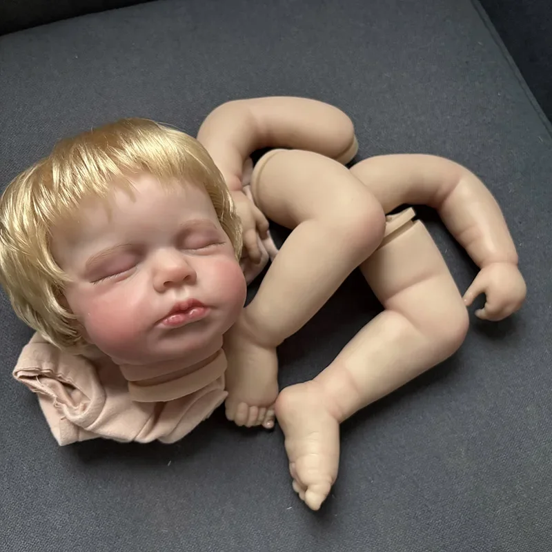 Kit bambola rinata da 19 pollici già dipinta Parti di bambola non assemblate Loulou con panno per il corpo