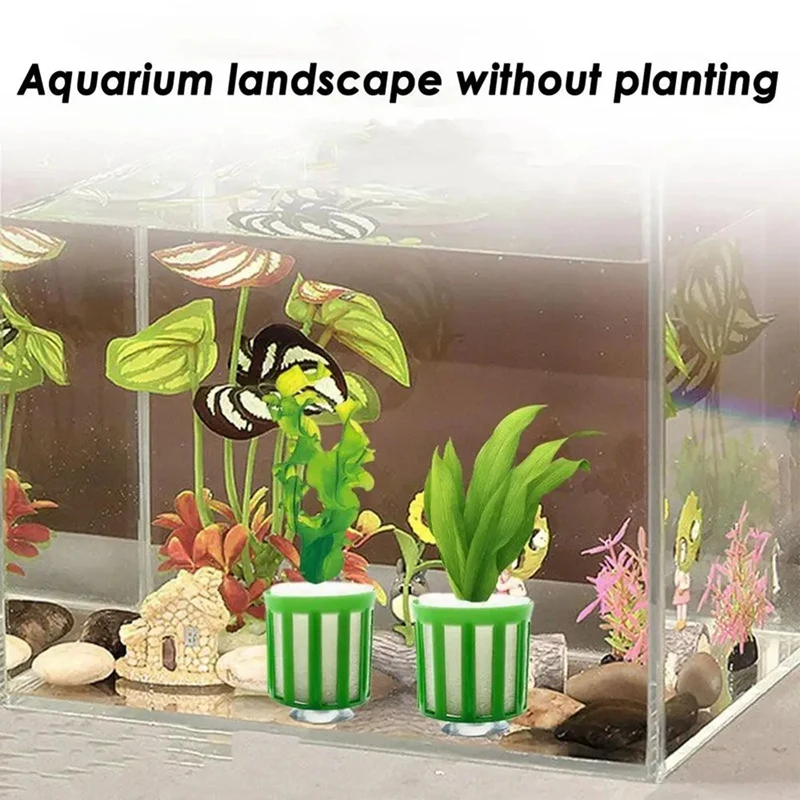 Aquatic Plant Fixed Holder 10Pcs Aquarium Plant Fixing Pot Kit Aquarium Accessories Aquarium Landscape Decoration