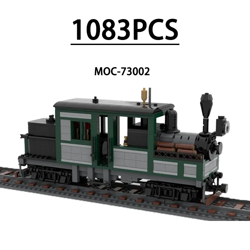 

MOC-73002 Building Block Steam Locomotive Train Model Ornament 1083 Pieces,Children Educational Birthday Christmas New Year Gift