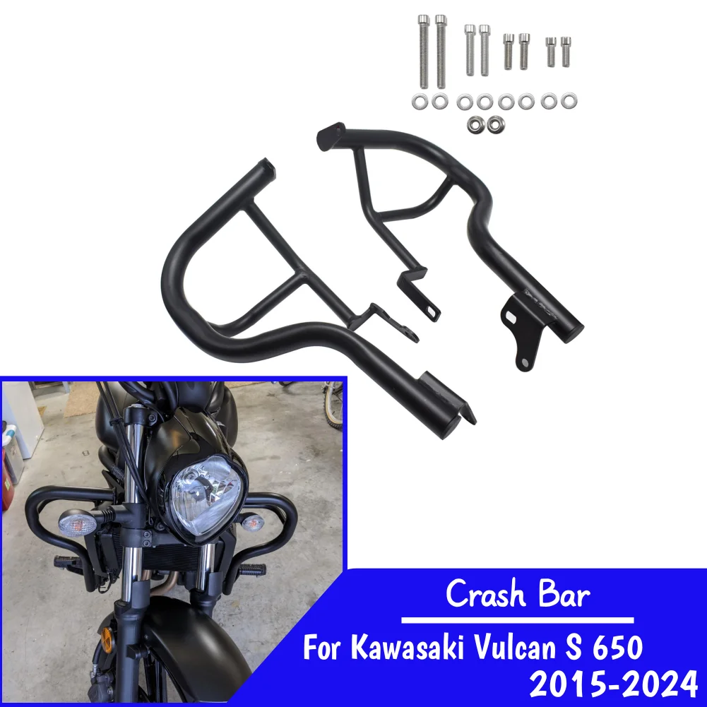 

EN650 VN650 Crash Bar For Kawasaki Vulcan S 650 2015-2024 S650 Motorcycle Highway Engine Guard Fairing Protector Accessories