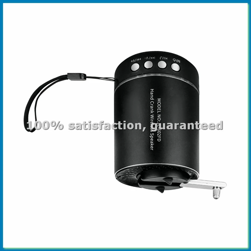 

Портативная Bluetooth-колонка с ручным приводом, AM/FM-радио, беспроводная колонка для кемпинга на открытом воздухе, черная-A56M
