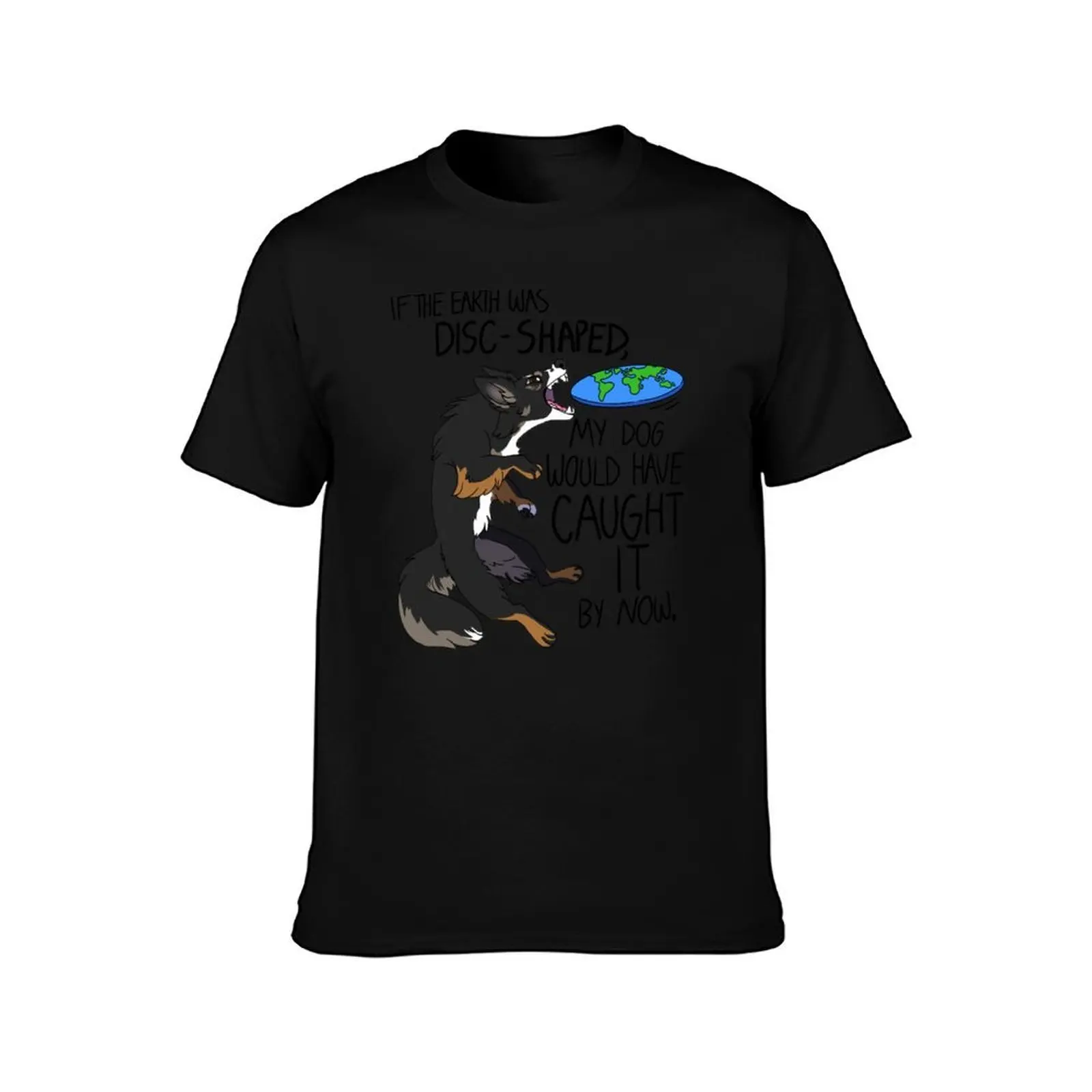 Disc Dogs Against Flat Earthers- Black Men T Shirt g man t shirts for men