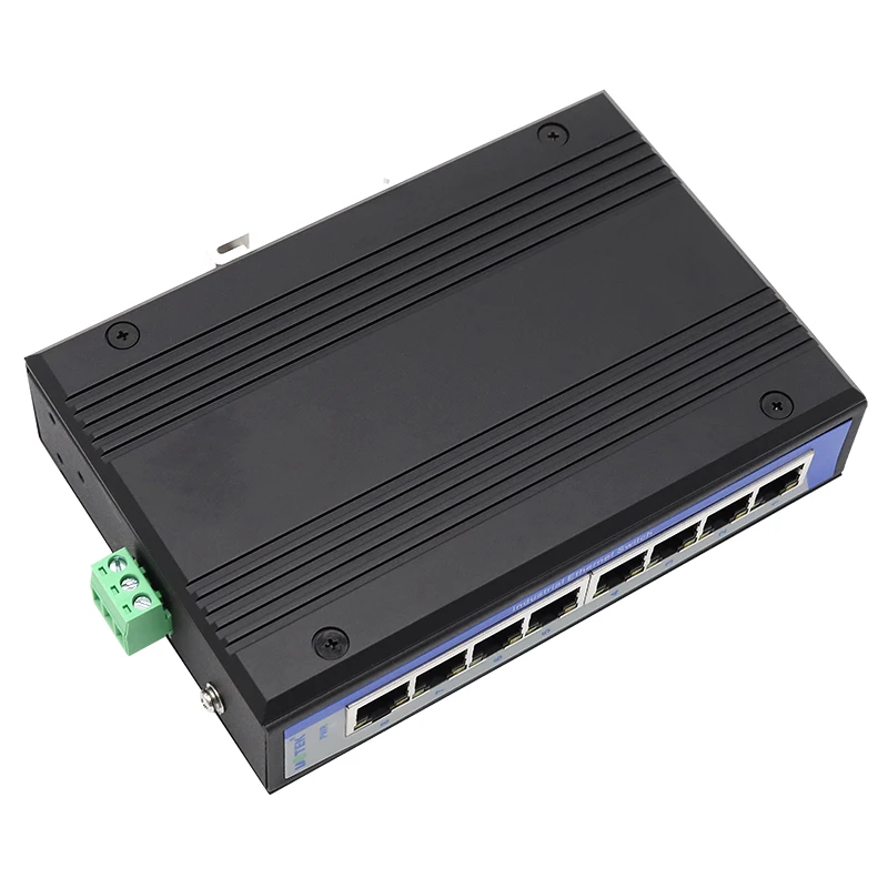 UOTEK 10/100M 8-Port Unmanaged Ethernet Switch DC Input Wall-mounted Industrial Switch IEEE 802.3 10Base-T Standard UT-6408