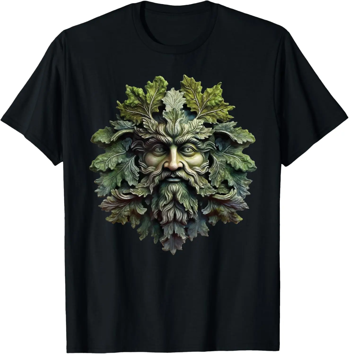 Green Man Botanical Greenman For Men Women Kids Gardening T-Shirt 100% Cotton Trendy Y2K Short-Sleeve Tee-Soft, Quick-Drying,