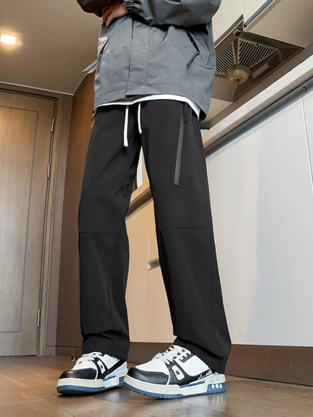 

Мужские рабочие брюки весна-осень 2025: Новые, модные, универсальные, водонепроницаемые, повседневные, прямого кроя, длинные штаны