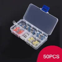 50/100pcs/Mixed Heat Shrink Sordering Terminals Waterproof Seal Solder Sleeve Tube Electrical Wire Insulated Butt Connectors Kit