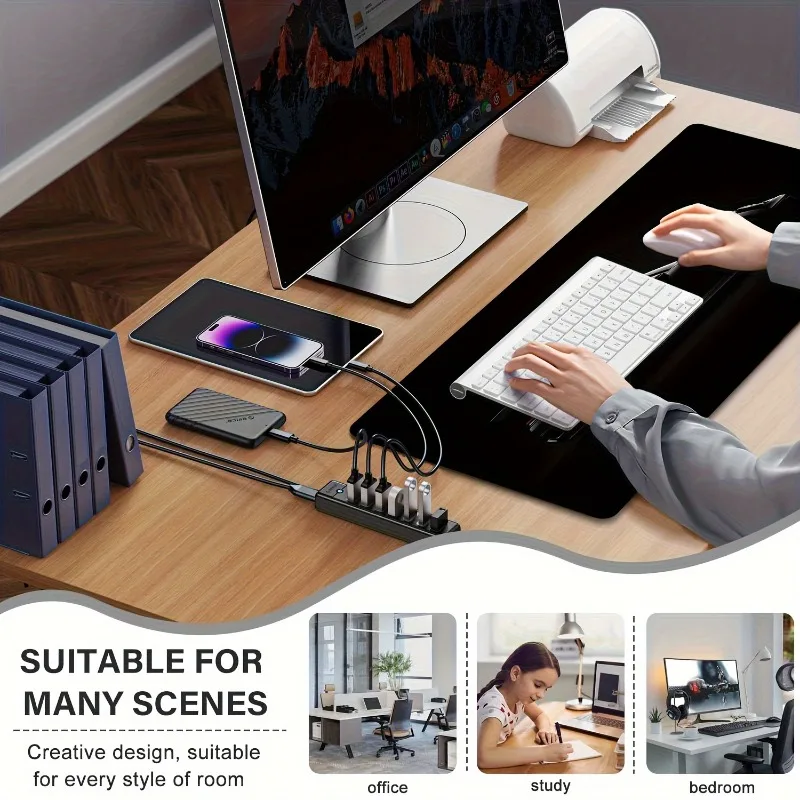 Alas mouse gaming besar warna hitam matte, alas karet anti selip untuk komputer laptop desktop, alas tebal untuk keyboard, aksesoris PC dengan desain tepi terkunci
