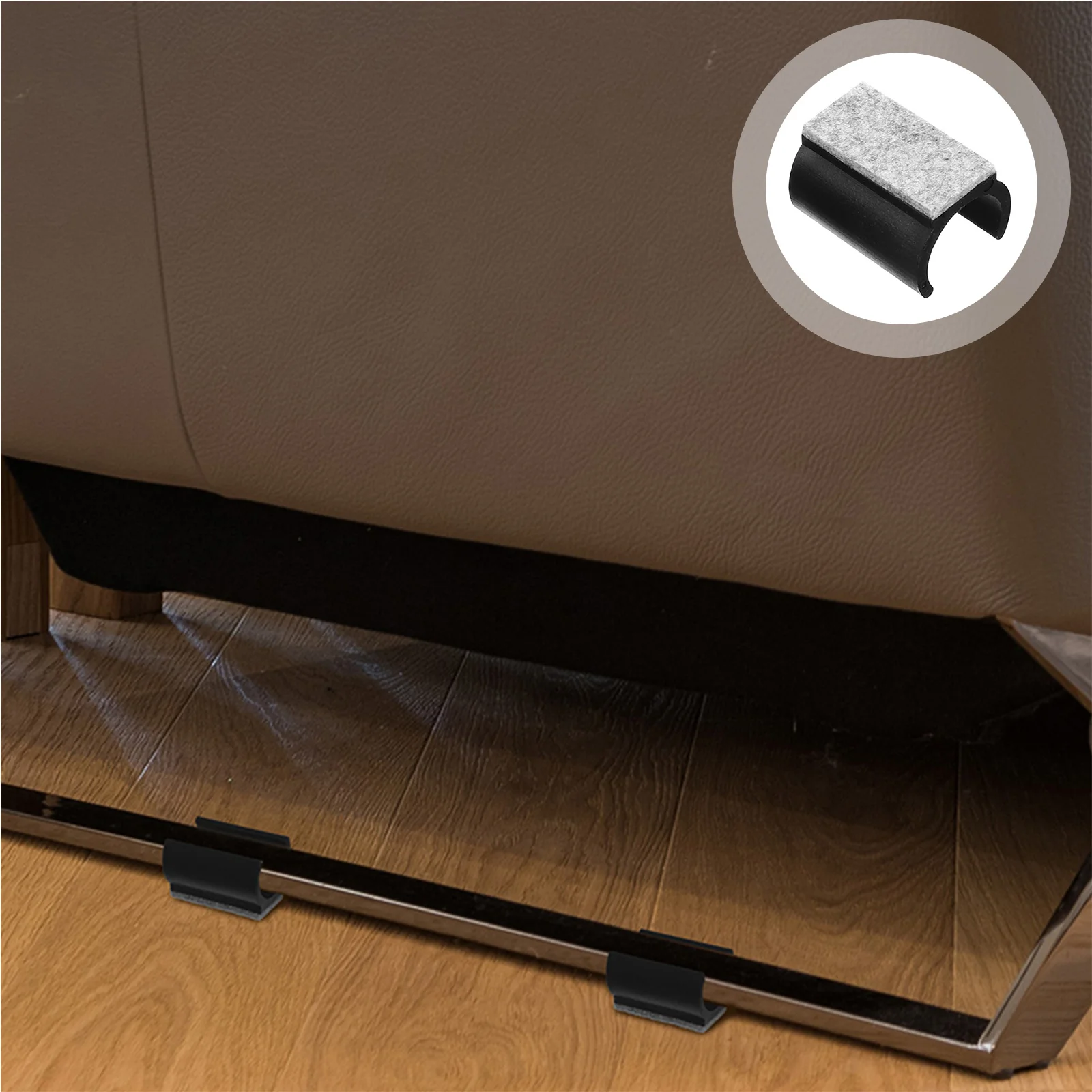 

10Pcs U-Shaped Chair Protective Pads Felt Furniture Floor Protectors Noise Reduction Anti-Slip Pads for Hardwood Floors