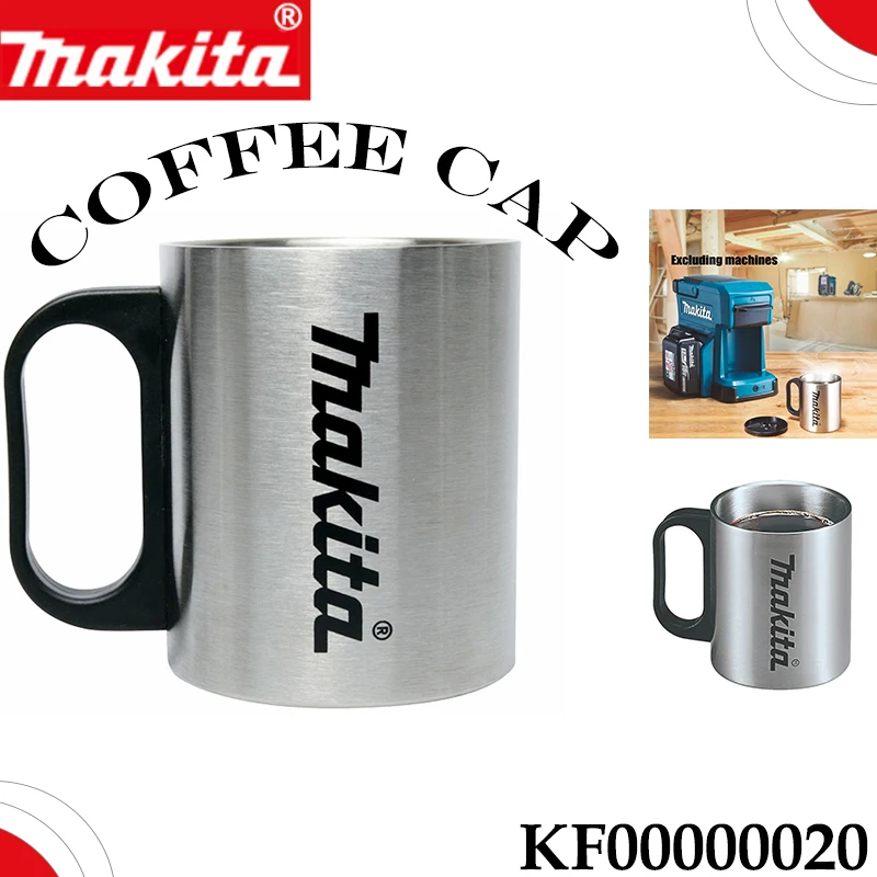 Makita KF00000020 Stainless Steel Coffee Mug, Insulated Cup with Handle