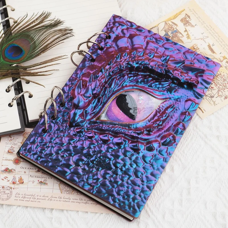 moule en résine pour couverture carnet notes, bricolage créatif, œil Dragon, couverture d'album pour journal