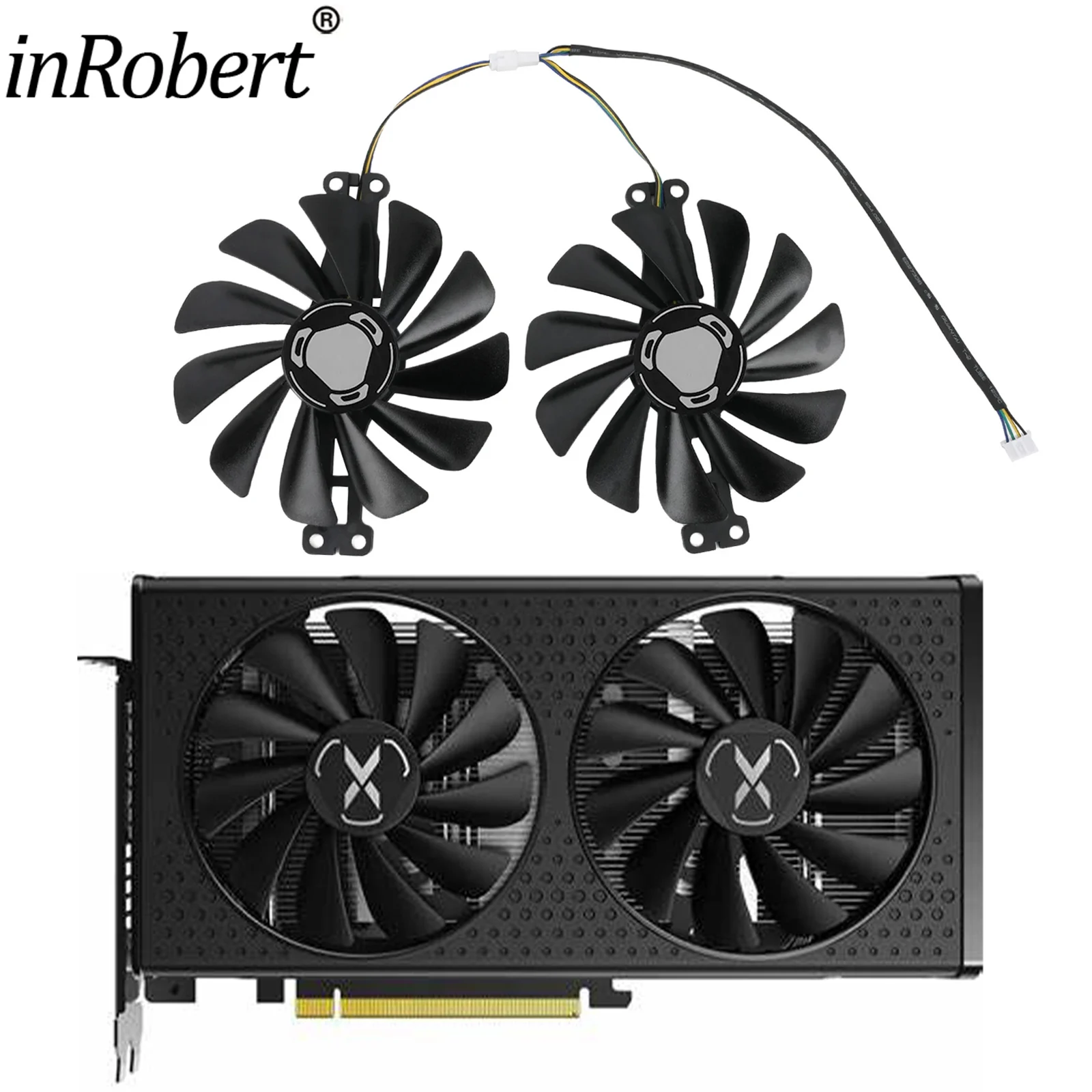 RX 6600 95mm CF1010U12S Cooler Fan For XFX Speedster SWFT 210 Radeon RX 6600 6600XT Core Gaming GPU Cooling