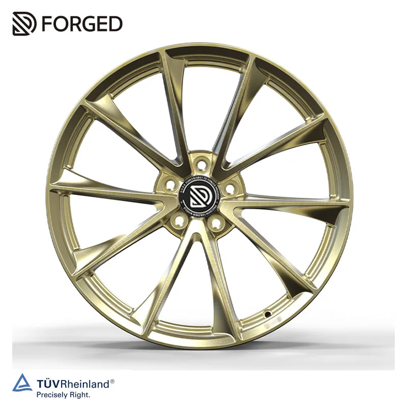 Forged Staggered Design Aluminum Alloy Alloy Bronze Finish Custom Wheels Universal Vehicle Fitment Lifetime Warranty Sizes 18