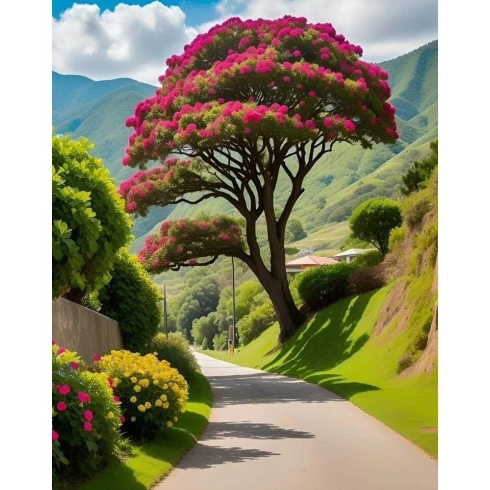 

500/1000/1200/2000 PCS Jigsaw Puzzles Quiet Path and Trees Scenery Family Activity Games for Gameroom Bedroom Home Decor Gift