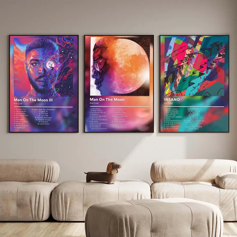 Singer K-Kid Cudi Music Ablum Poster PP Wall Decor Posters Celebrity Music Art Prints Bedroom Office Gift