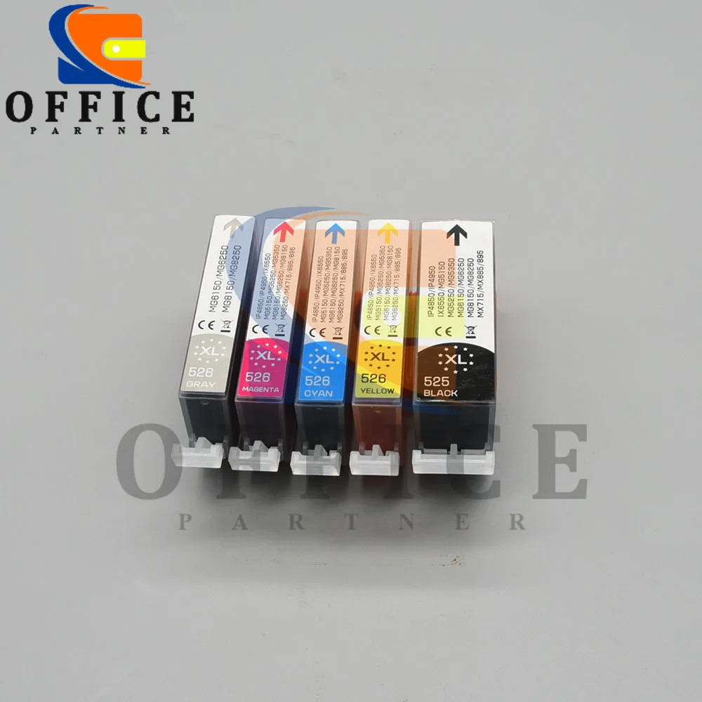 PGI-525 CLI-526 support for Canon PGI 525 CLI 526 Ink Cartridge support for Canon PIXMA iP4850 MG5150 MG5250 MG6150 MG8150 MG535