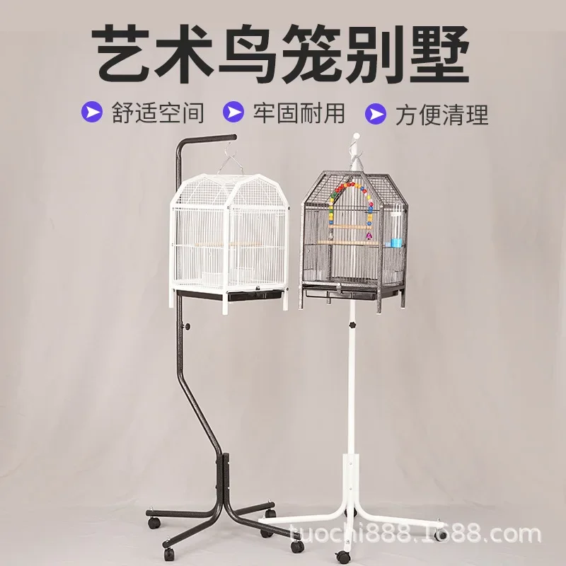 

Metal Domestic Bird Cage, Portable Travel Pet Cage, Parrot Outing Cage