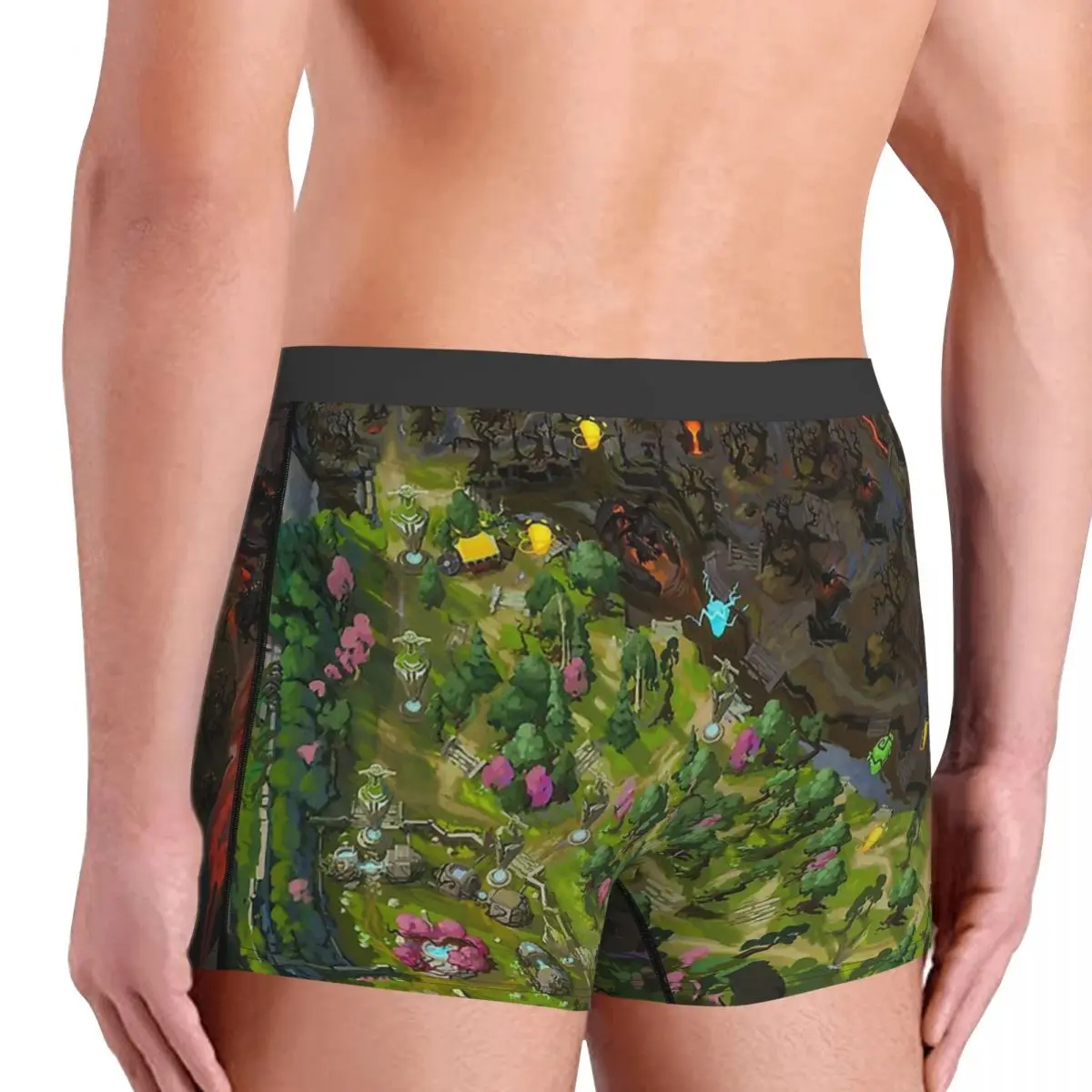 Map DOTA 2 Merch Mid Top Bottom Line Underpants Cotton Panties Male Underwear Sexy Shorts Boxer Briefs