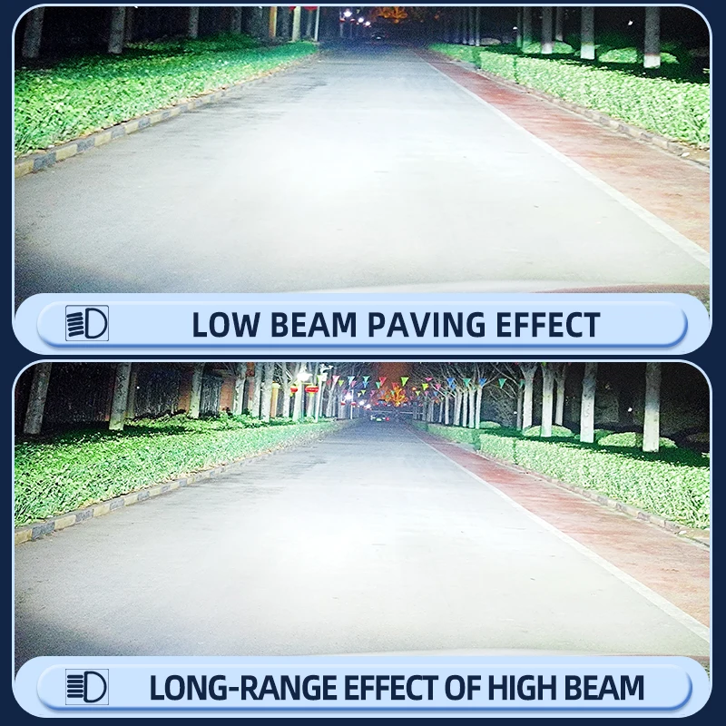 لمبات المصابيح الأمامية القوية LED 360 درجة H1 H7 H11 H8 9005 HB3 9006 HB4 9012 HIR2 6000K التوصيل والتشغيل الأبيض لمصابيح المصابيح الأمامية للسيارة